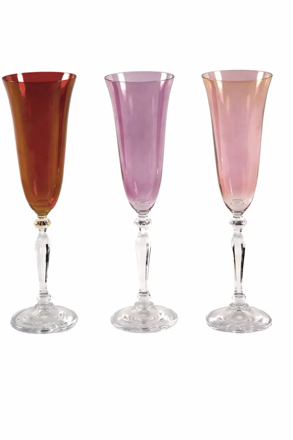 Flute | Luisa Beccaria Set Of Six Flute Multi Color