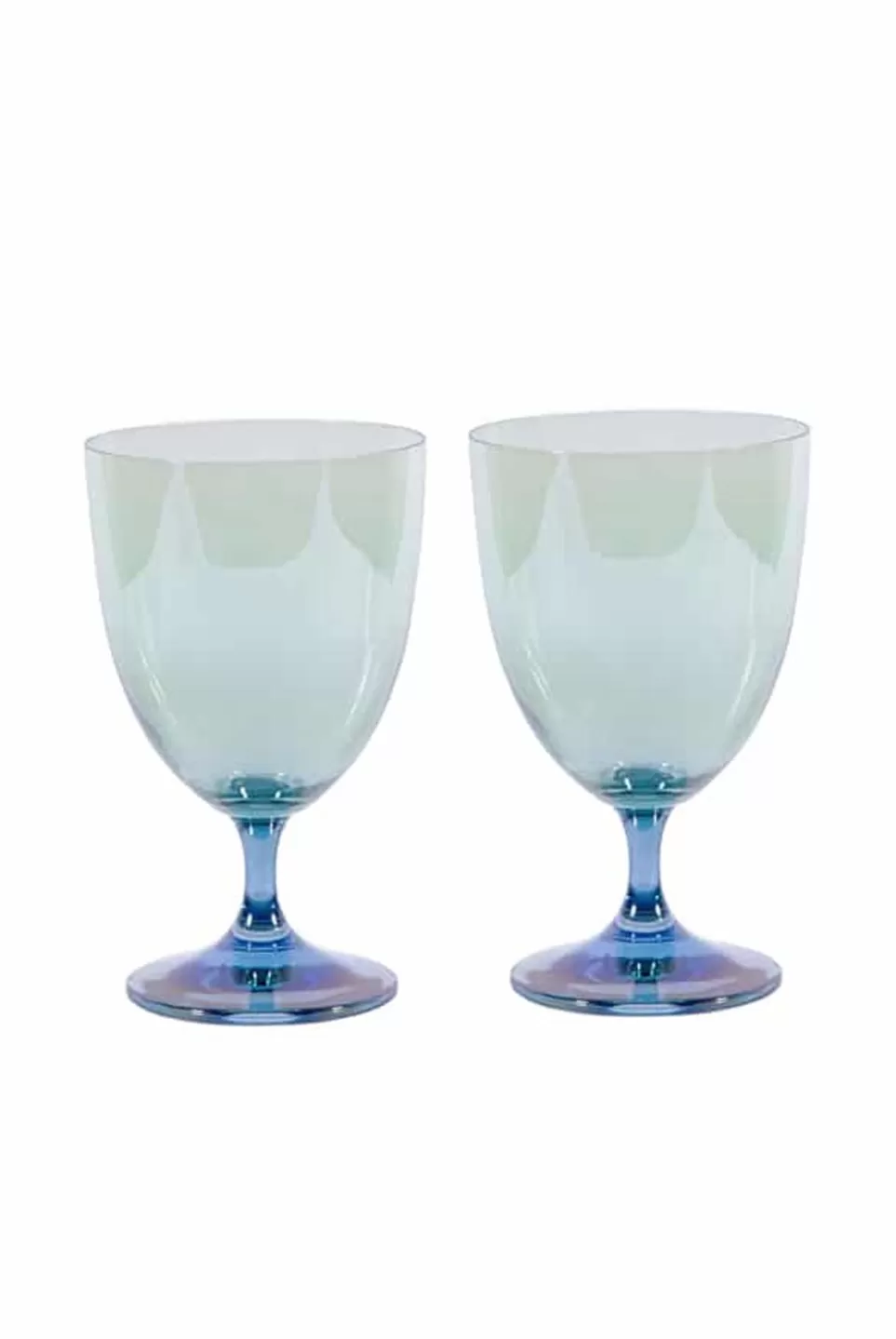 Water | Luisa Beccaria Shade Blue To Green Set Of Two Water Glass