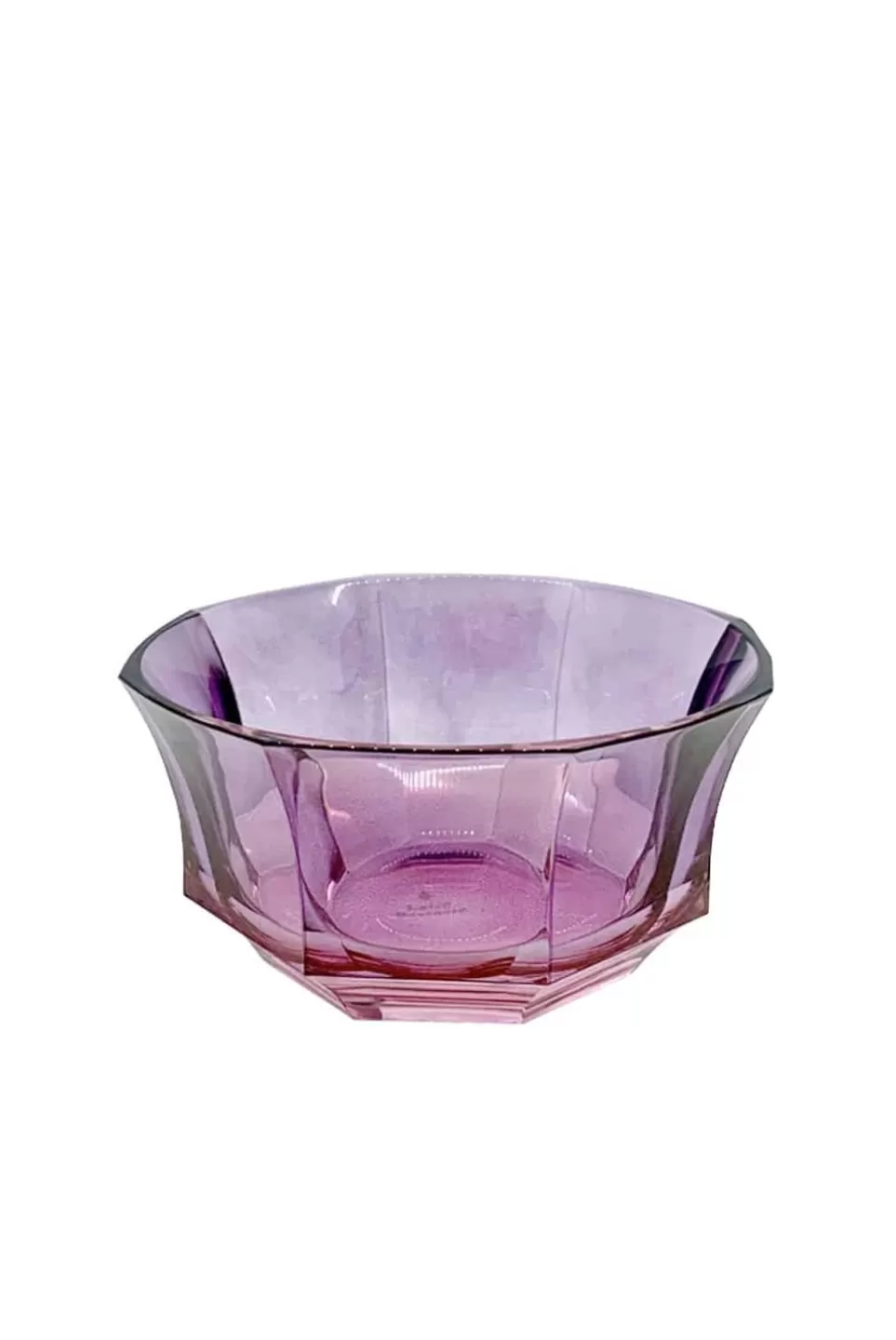 Bowls | Luisa Beccaria Shade Pink To Purple Faceted Crystal Dessert Bowl