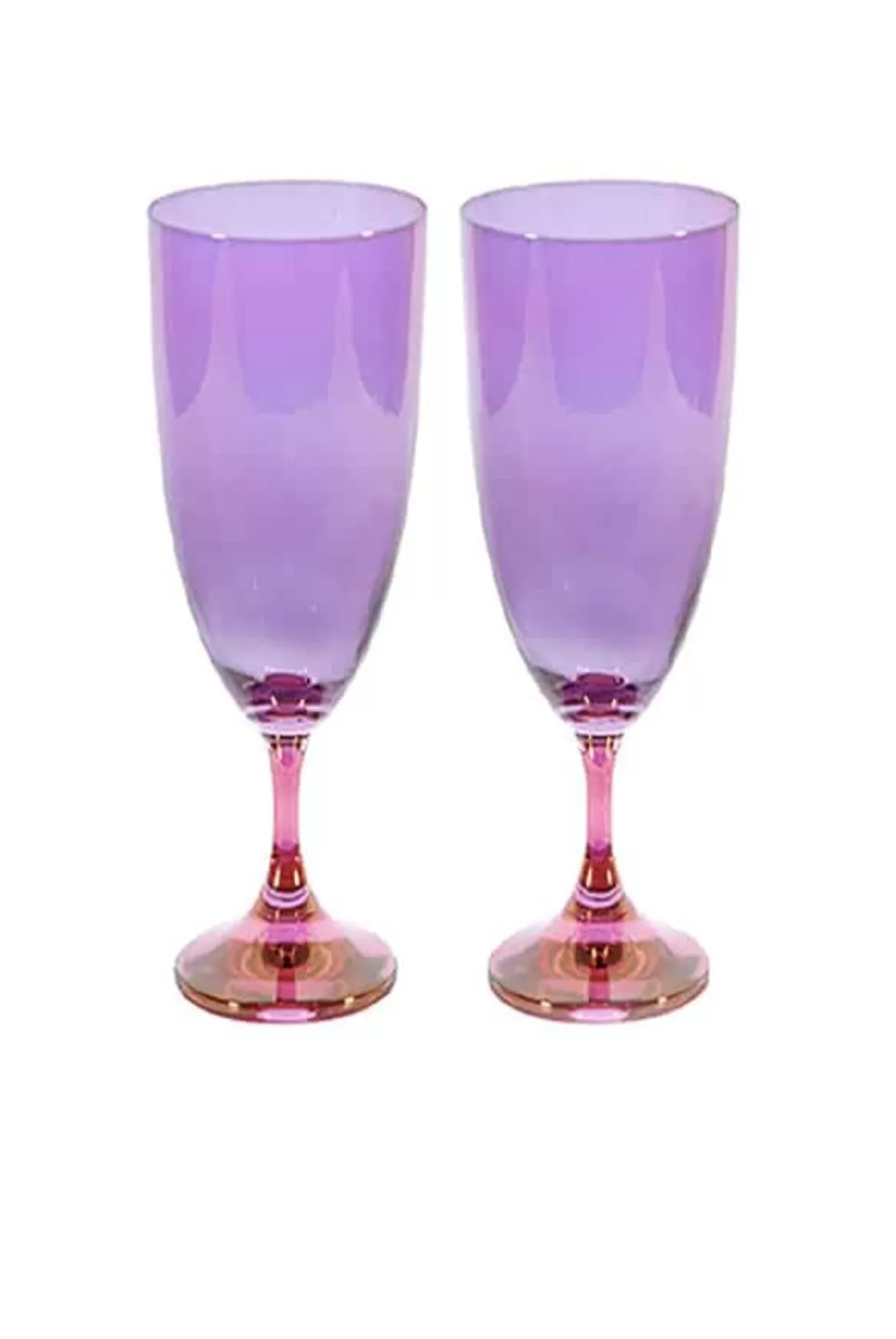 Flute | Luisa Beccaria Shade Pink To Purple Set Of Two Flute