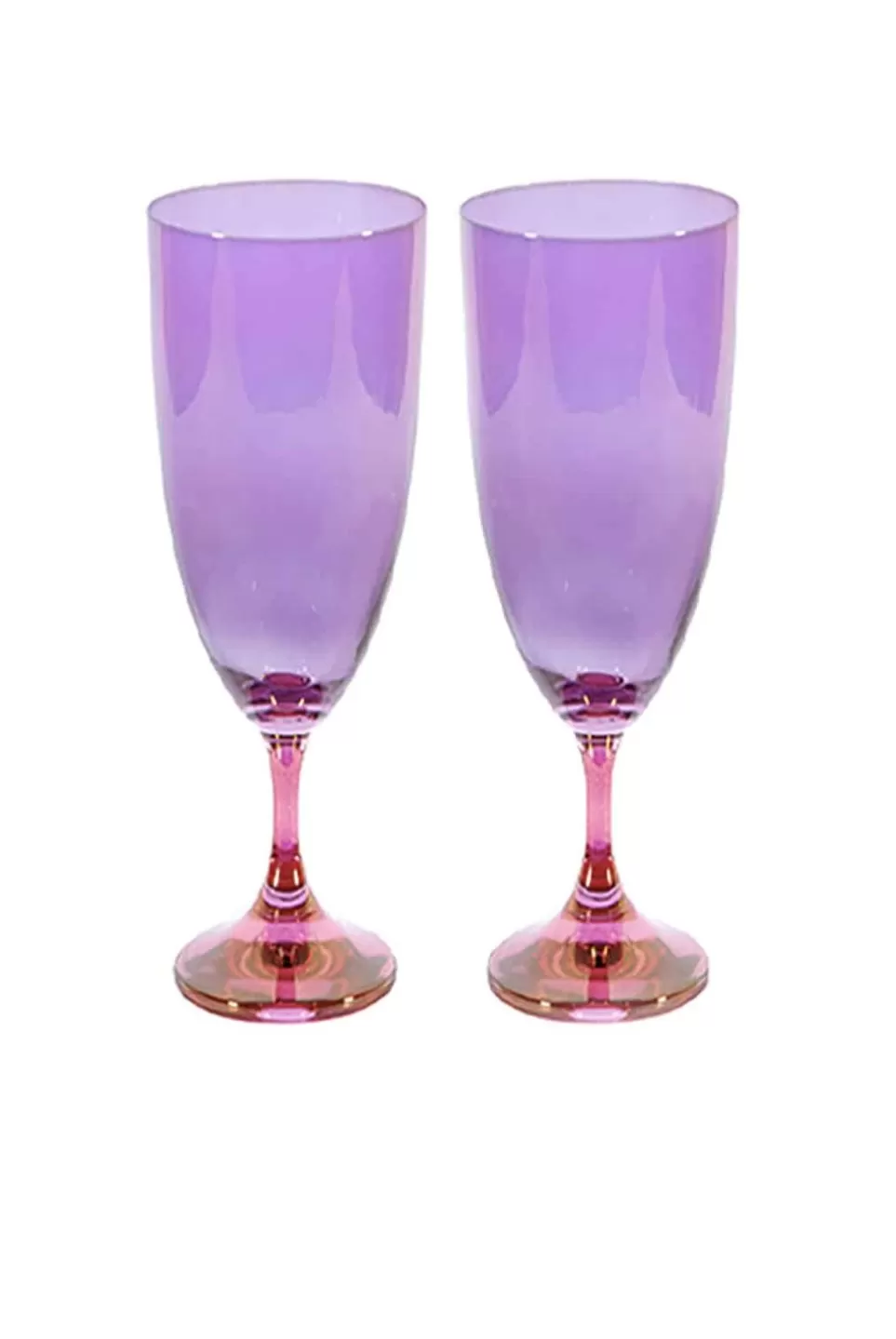 Flute | Luisa Beccaria Shade Pink To Purple Set Of Two Flute