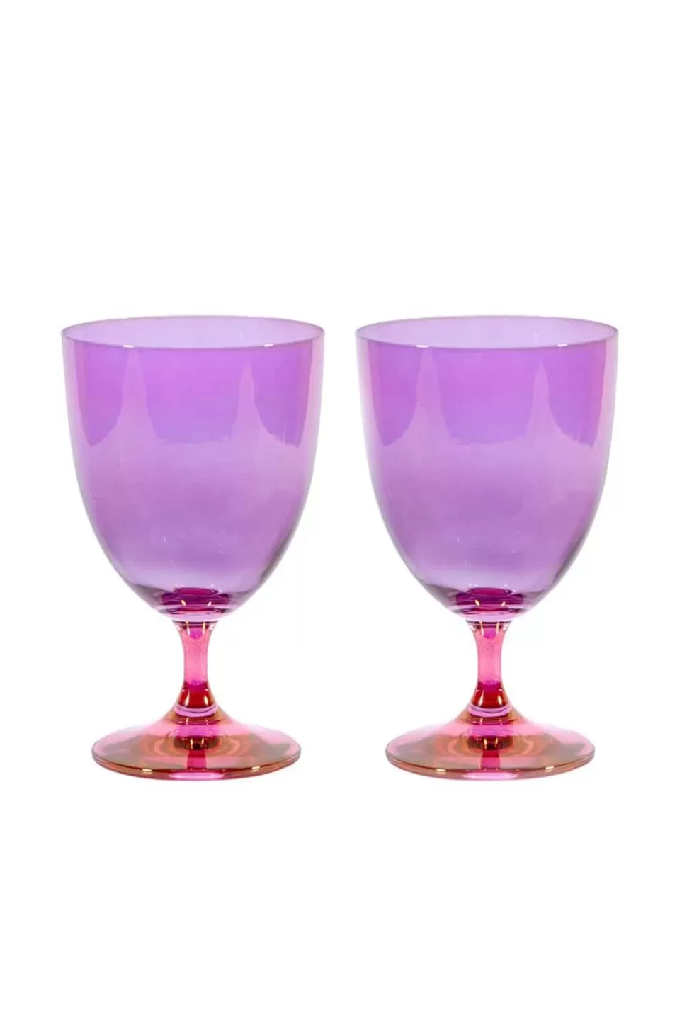 Water | Luisa Beccaria Shade Pink To Purple Set Of Two Water Glass