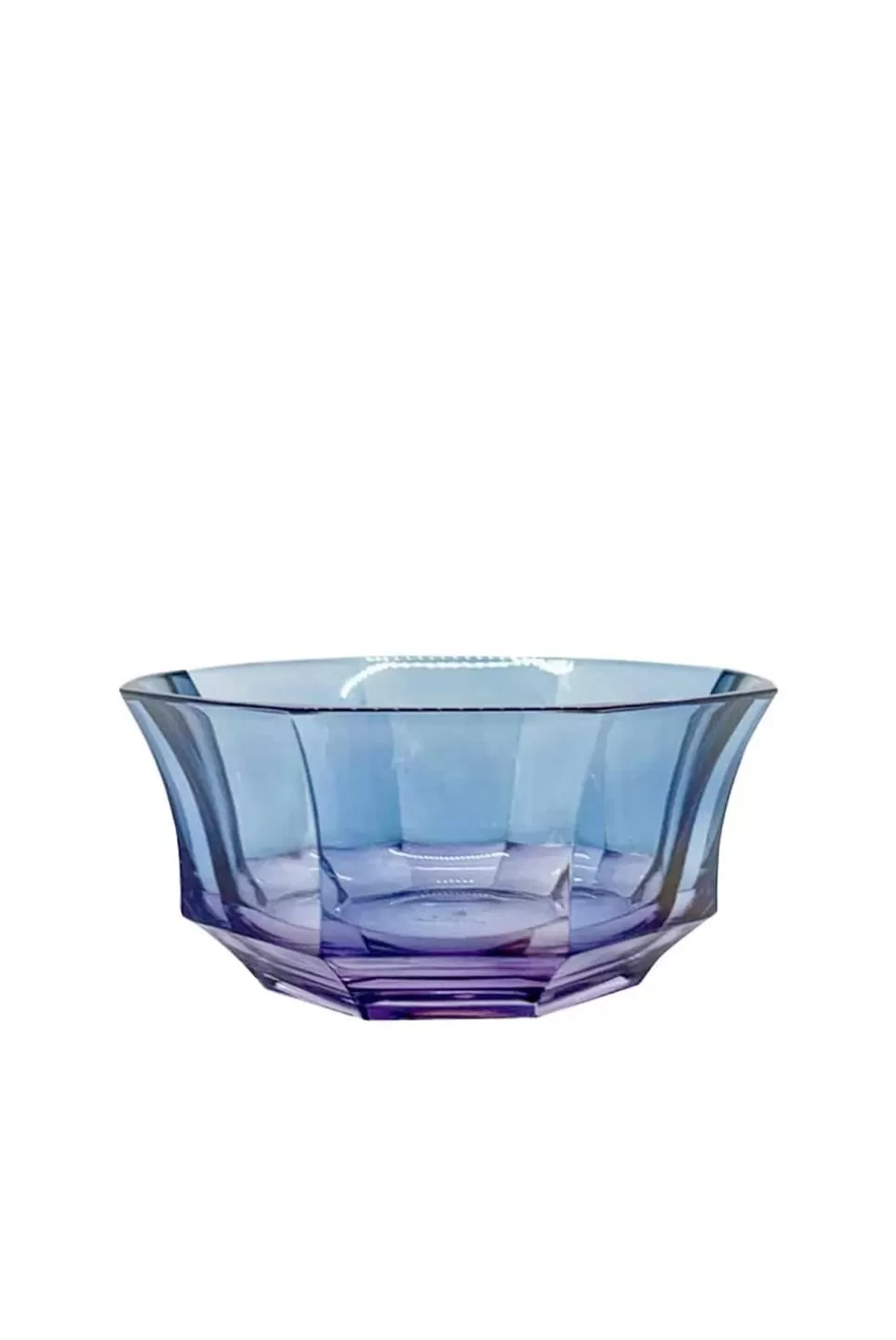 Bowls | Luisa Beccaria Shade Purple To Blue Faceted Crystal Dessert Bowl