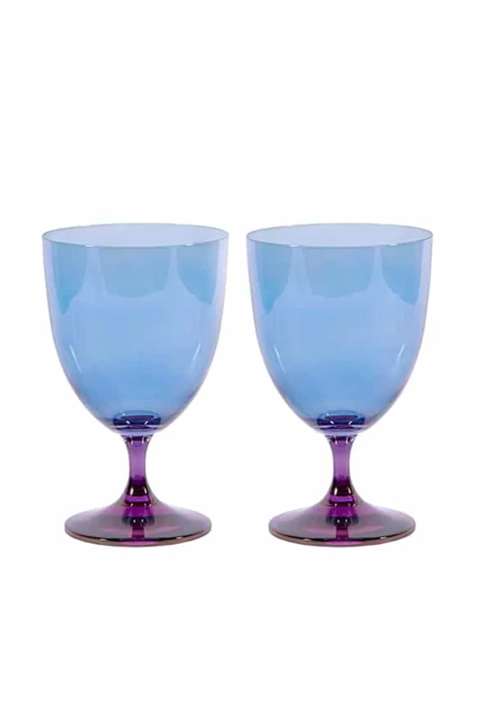 Water | Luisa Beccaria Shade Purple To Blue Set Of Two Water Glass