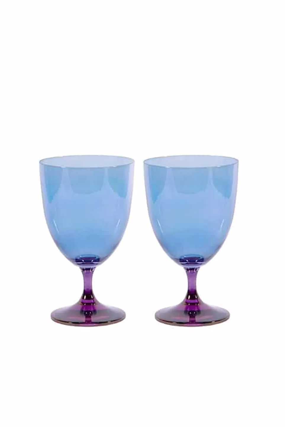 Wine | Luisa Beccaria Shade Purple To Blue Set Of Two Wine Glass