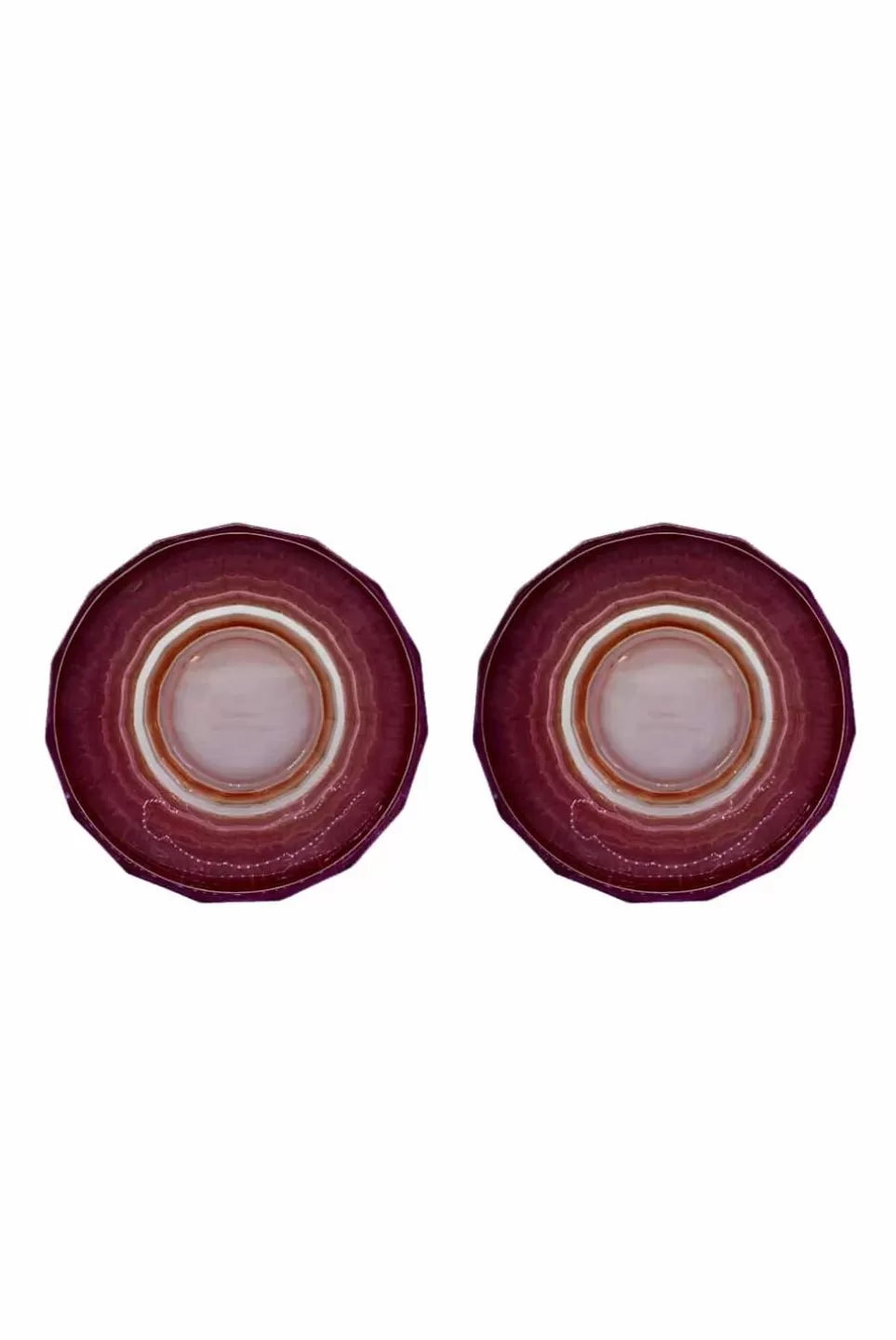 Tumblers | Luisa Beccaria Shade Red To Pink Set Of Two Small Duccio Tumbler With Base