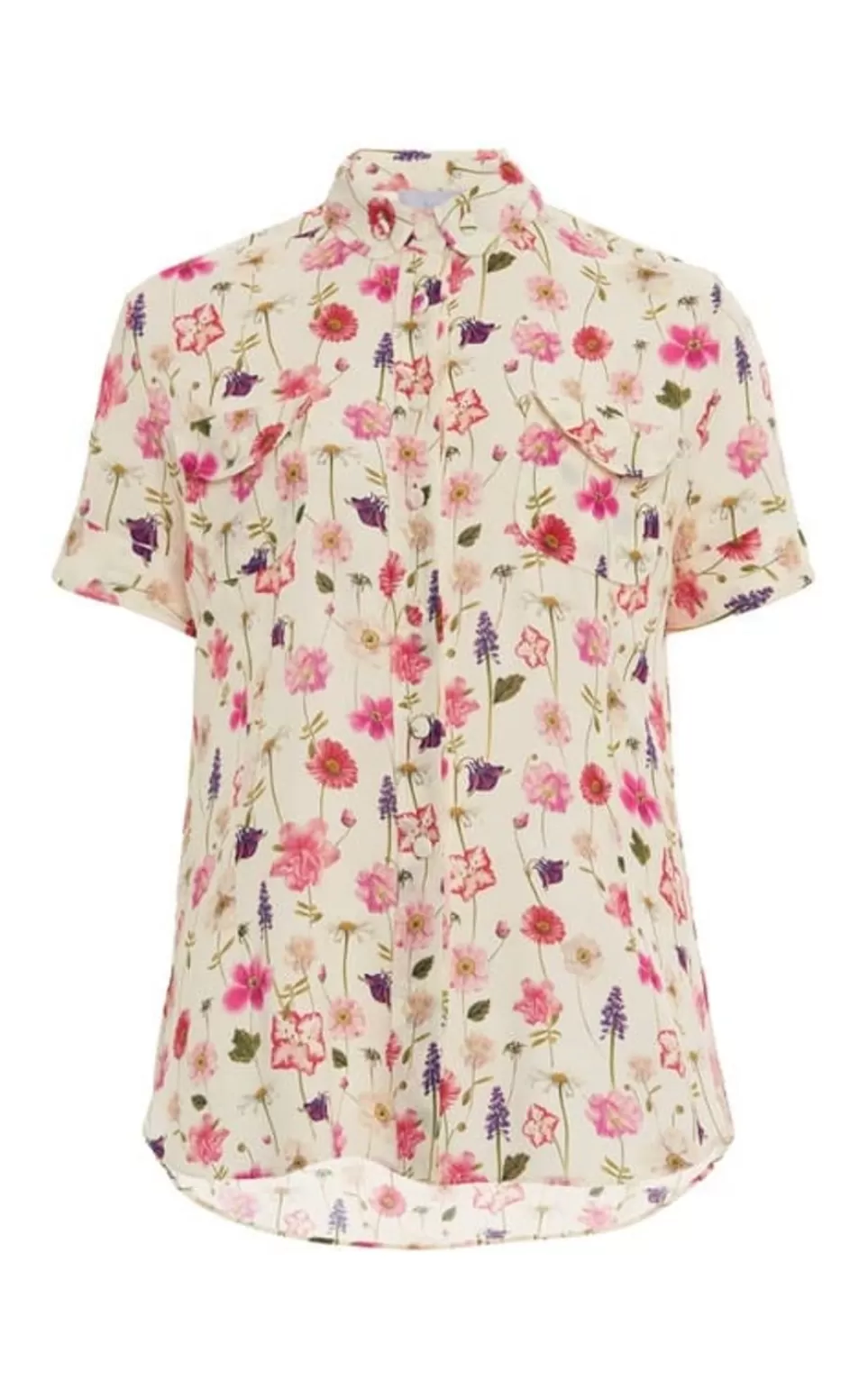 Tops & Blouses | Luisa Beccaria Short Sleeves Printed Crepe Shirt