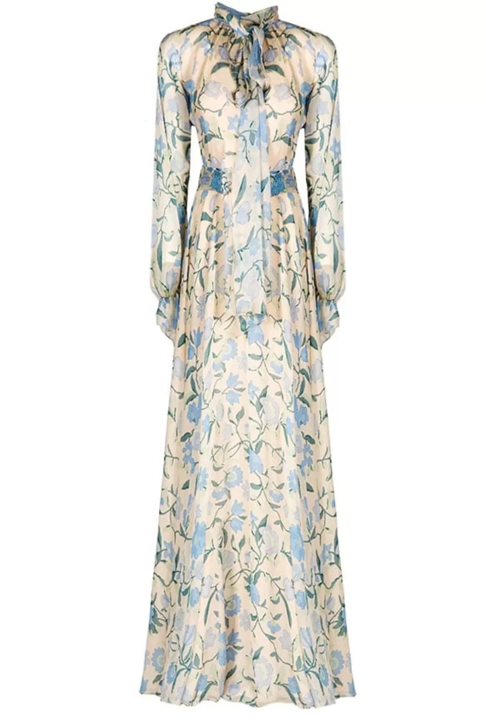 Dresses | Luisa Beccaria Silk Chiffon Wildflowers Maxi Dress