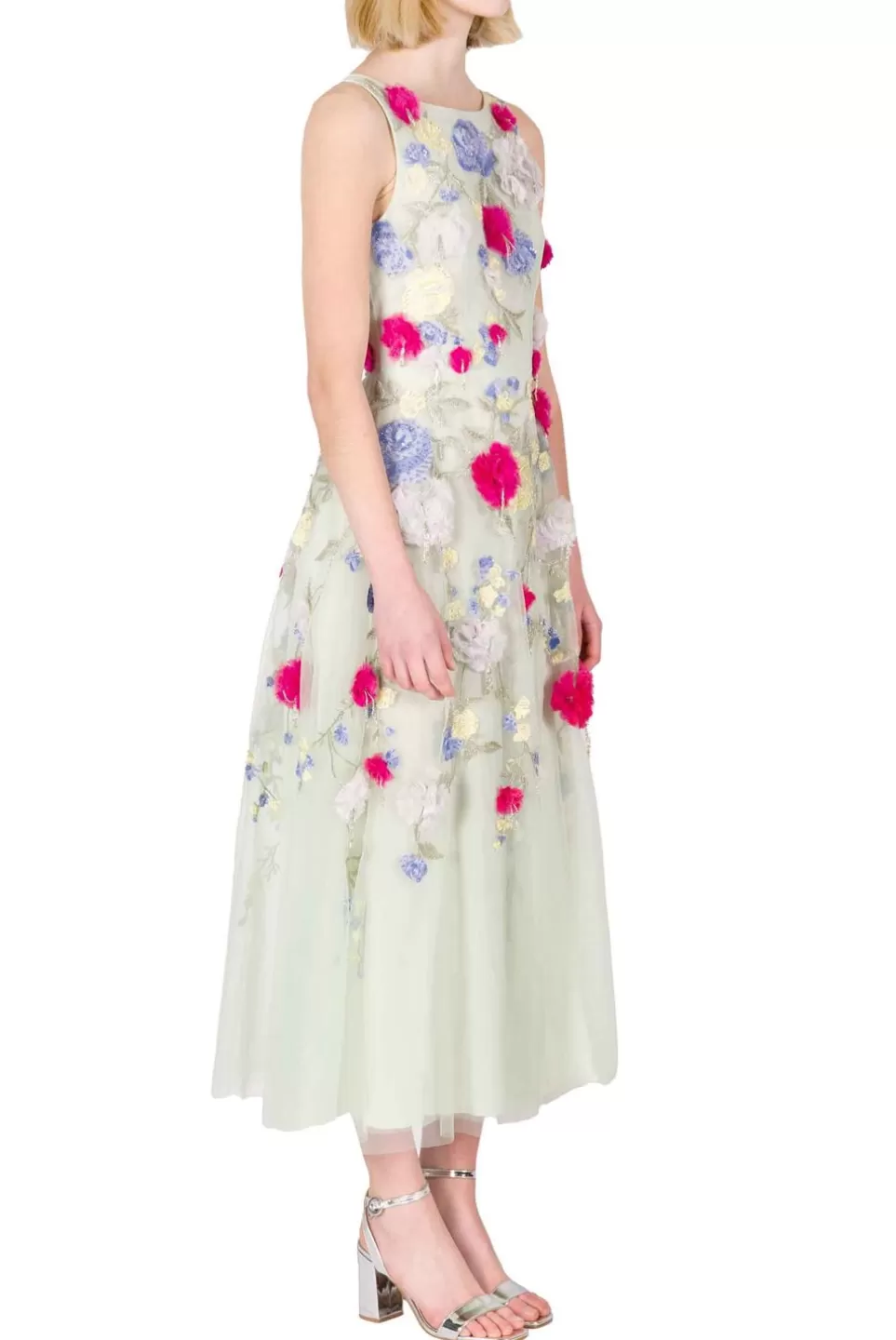 Dresses | Luisa Beccaria Sleeveless Embroidered Midi Dress