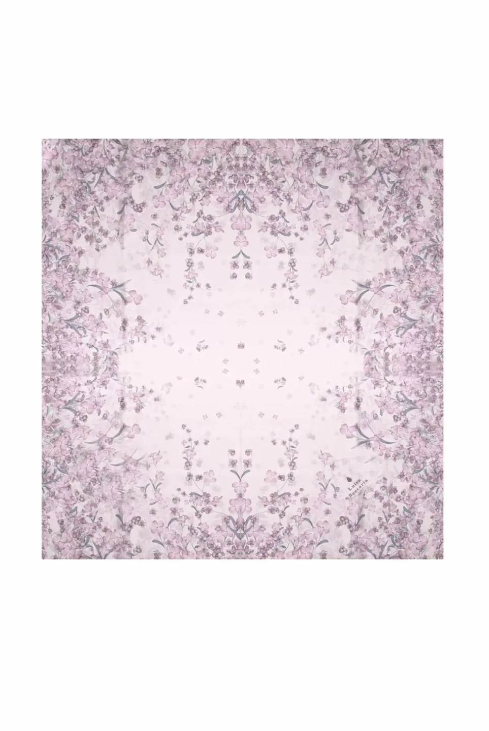 Scarf | Luisa Beccaria Small Flowers Printed Silk Scarf