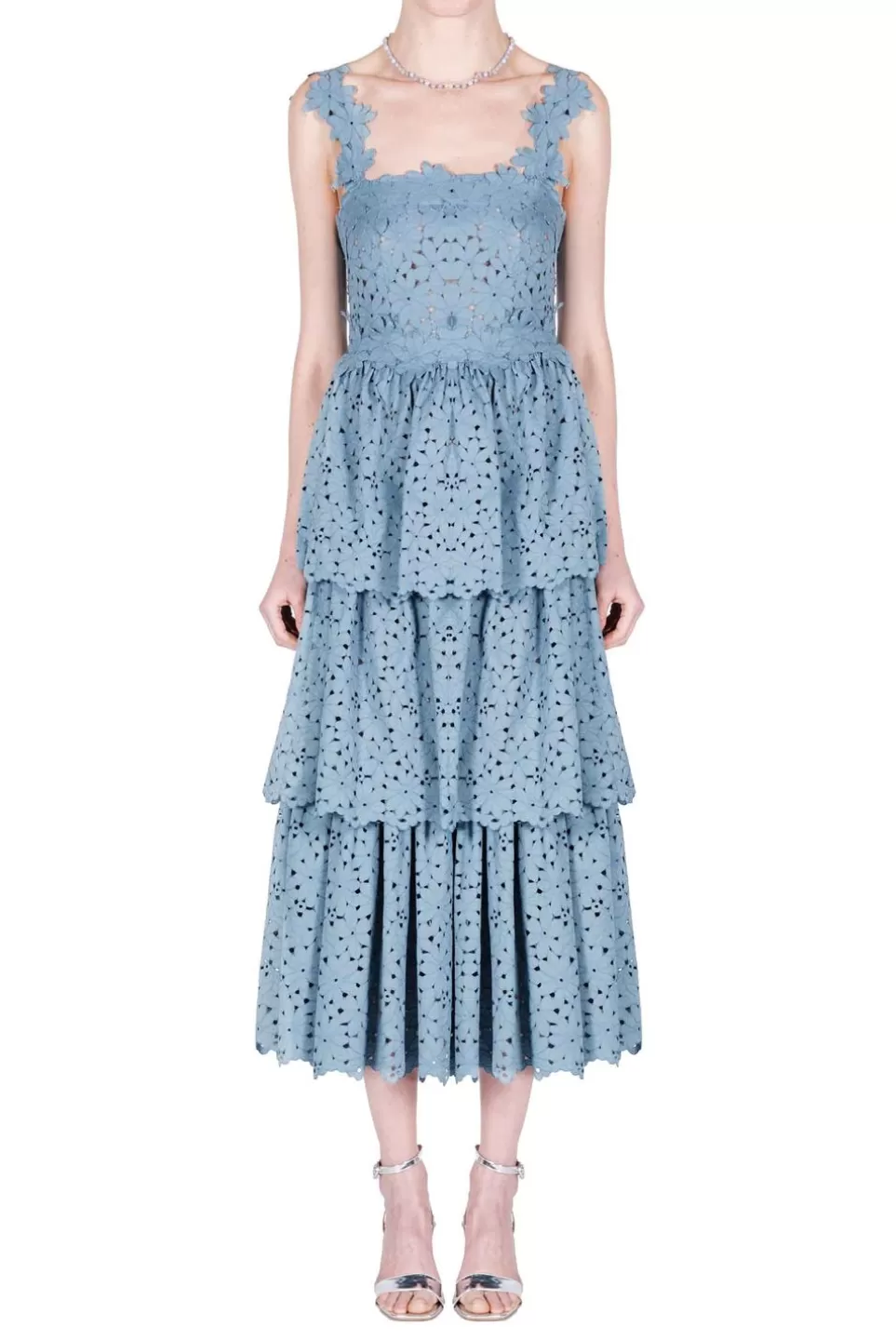 Dresses | Luisa Beccaria Tiered Floral Lace Dress