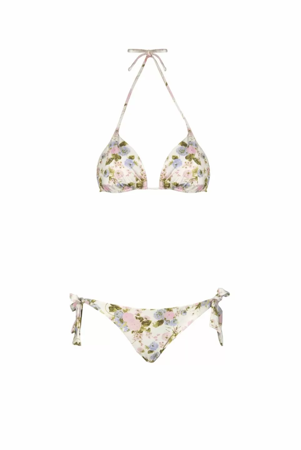 Swimwear | Luisa Beccaria Triangle And Slip Bikini Blooming Roses Double Face