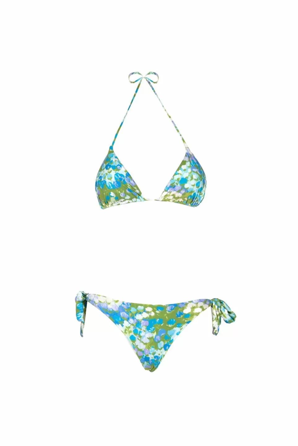 Swimwear | Luisa Beccaria Triangle And Slip Bikini Blue Monet