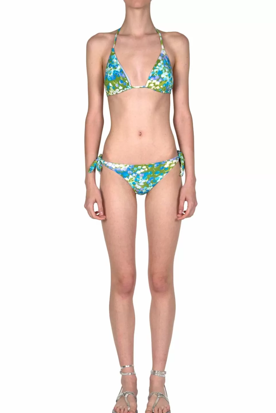 Swimwear | Luisa Beccaria Triangle And Slip Bikini Blue Monet