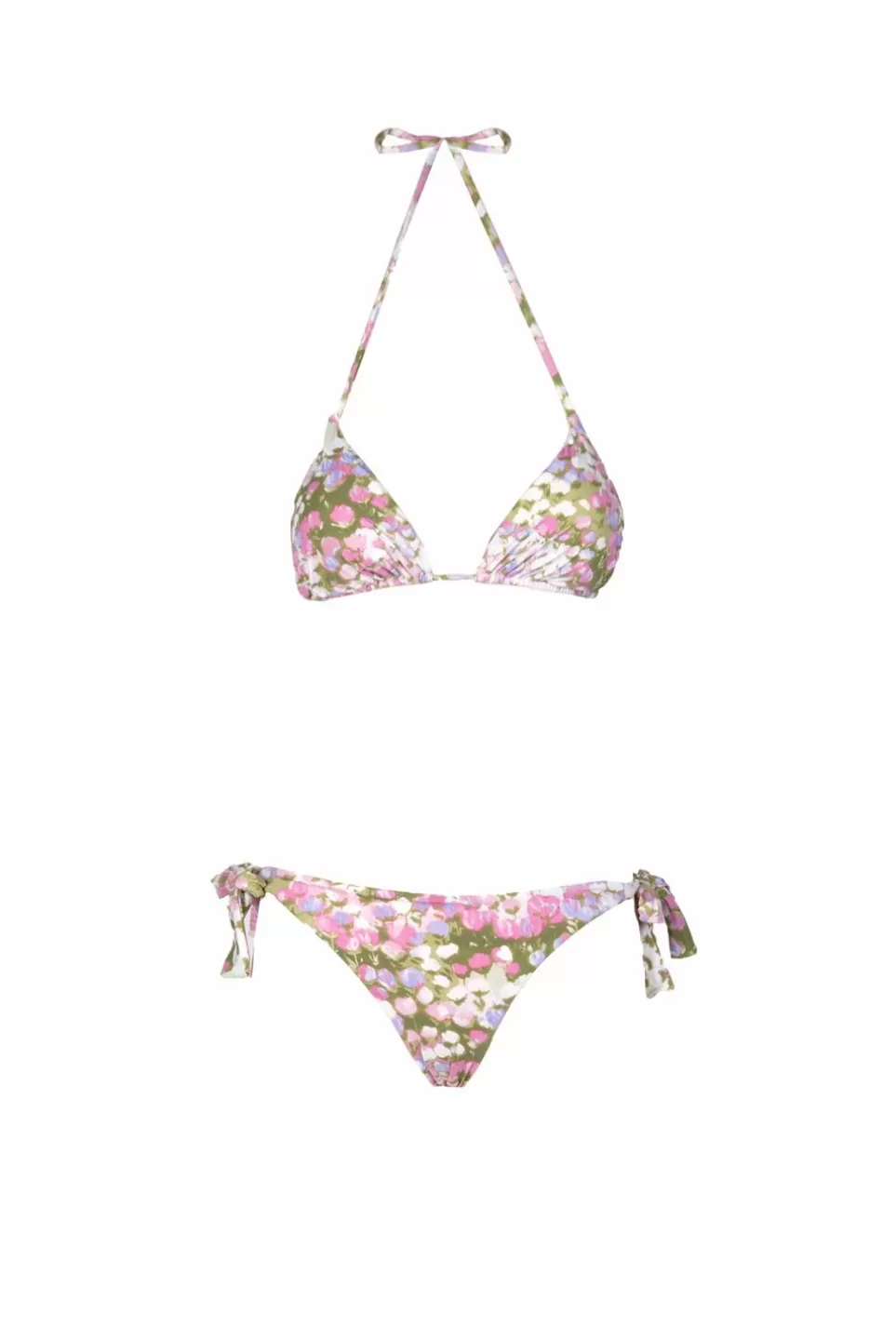 Swimwear | Luisa Beccaria Triangle And Slip Bikini Pink Monet