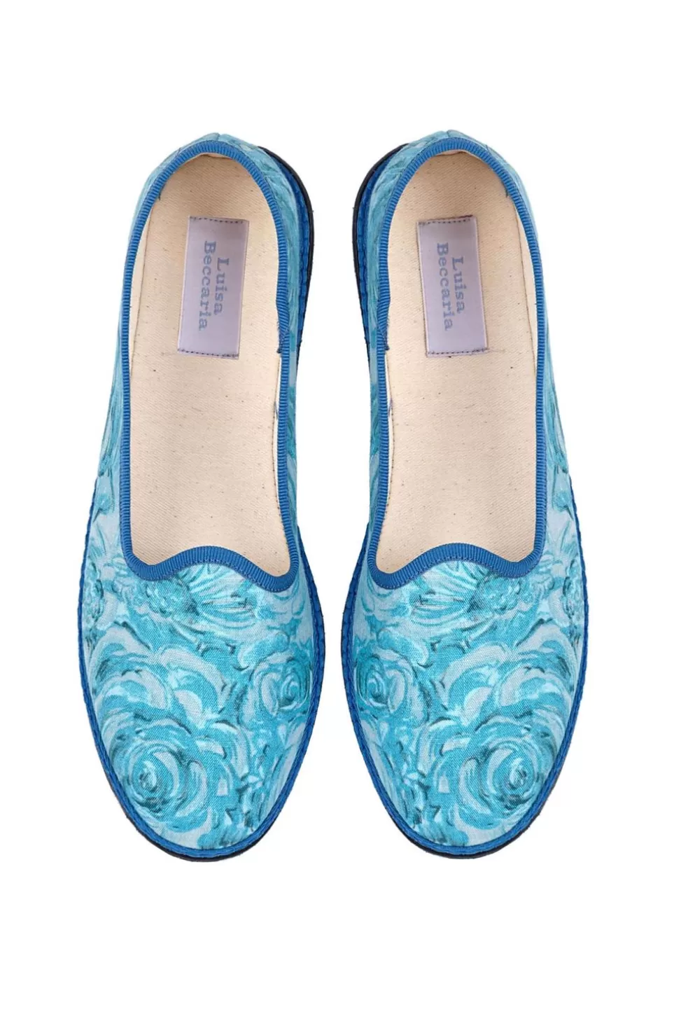 Shoes | Luisa Beccaria Turquoise Roses Vibi Loafers