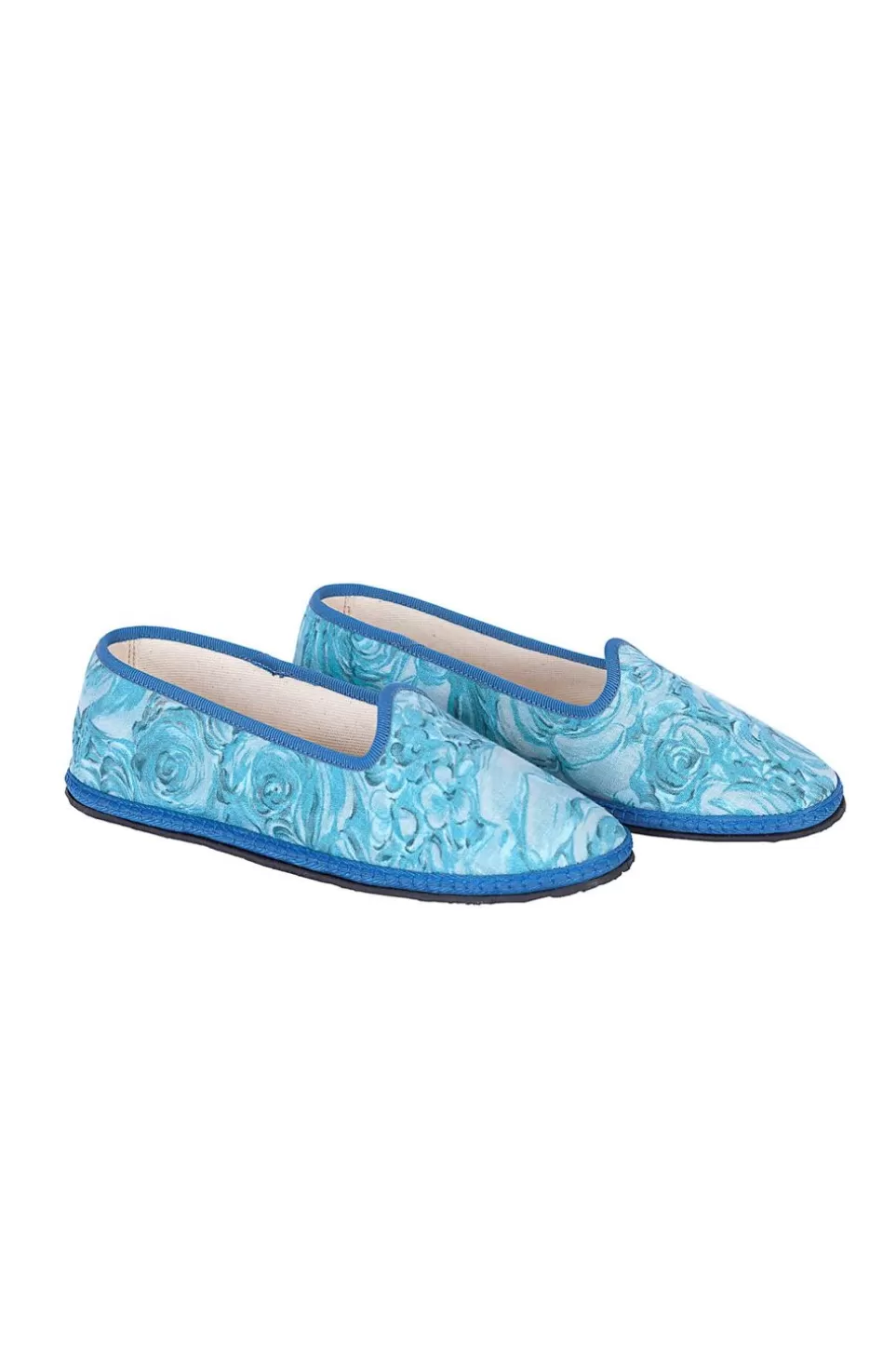 Shoes | Luisa Beccaria Turquoise Roses Vibi Loafers