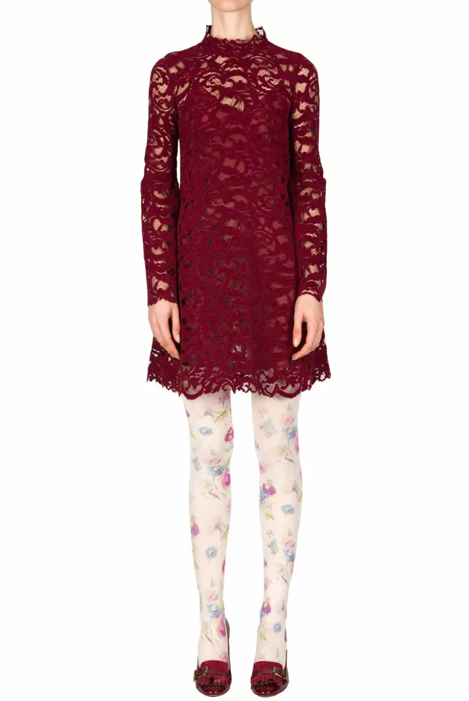 Dresses | Luisa Beccaria Velvet Lace Wide Sleeve Dress