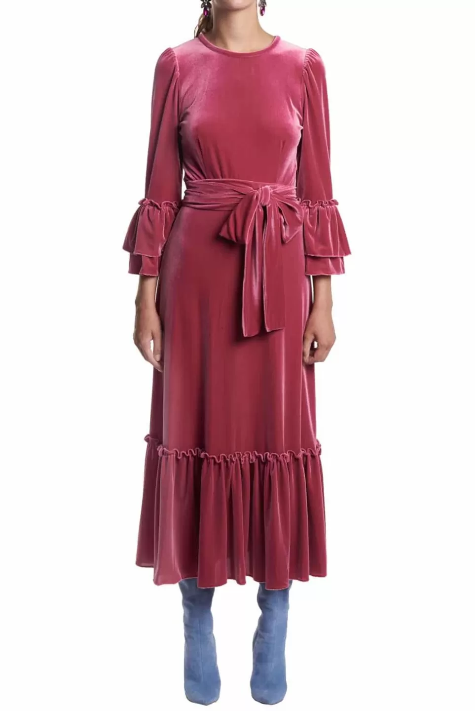 Dresses | Luisa Beccaria Velvet Stretch Midi Dress