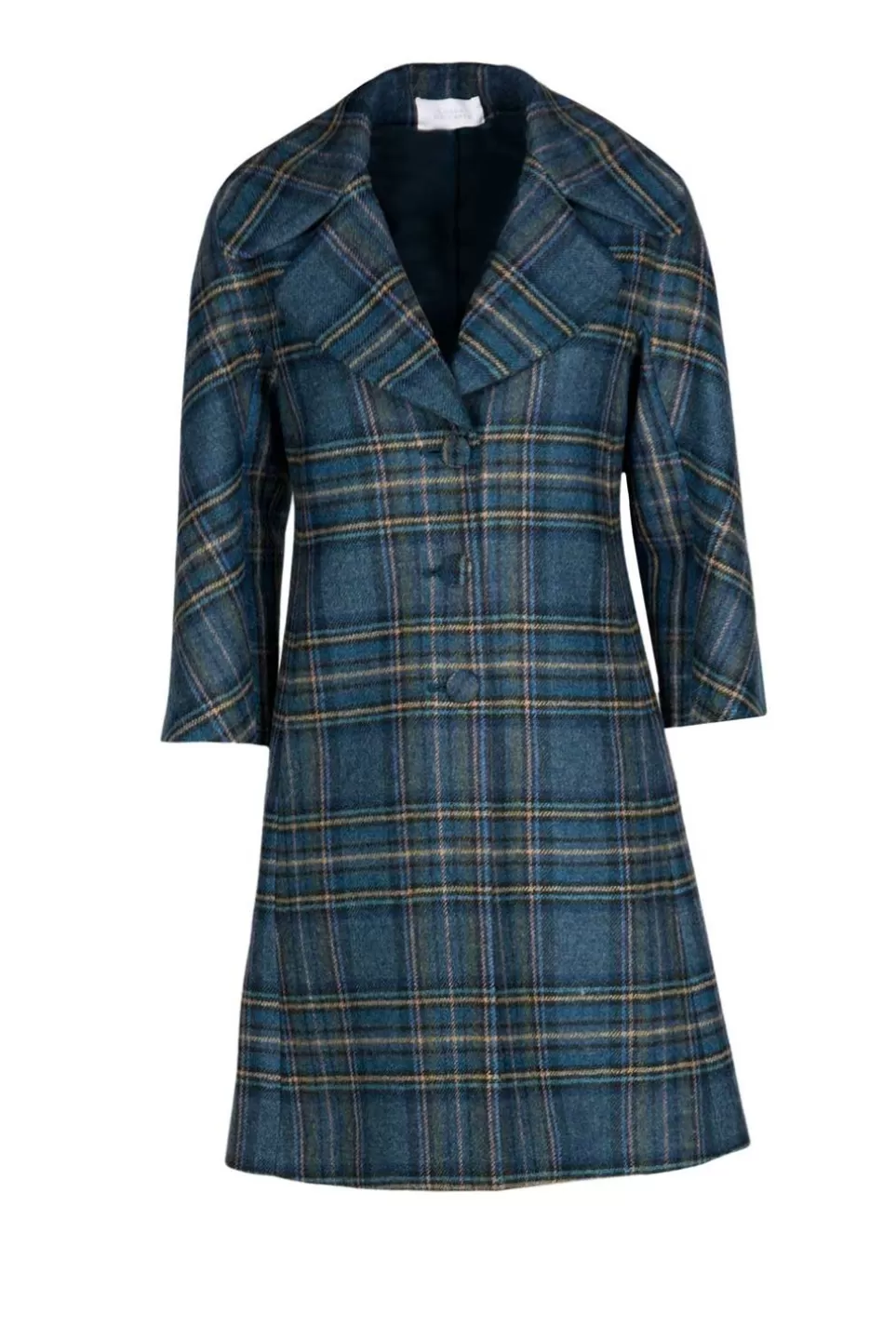 Jackets & Coats | Luisa Beccaria Virgin Wool Plaid Peacoat