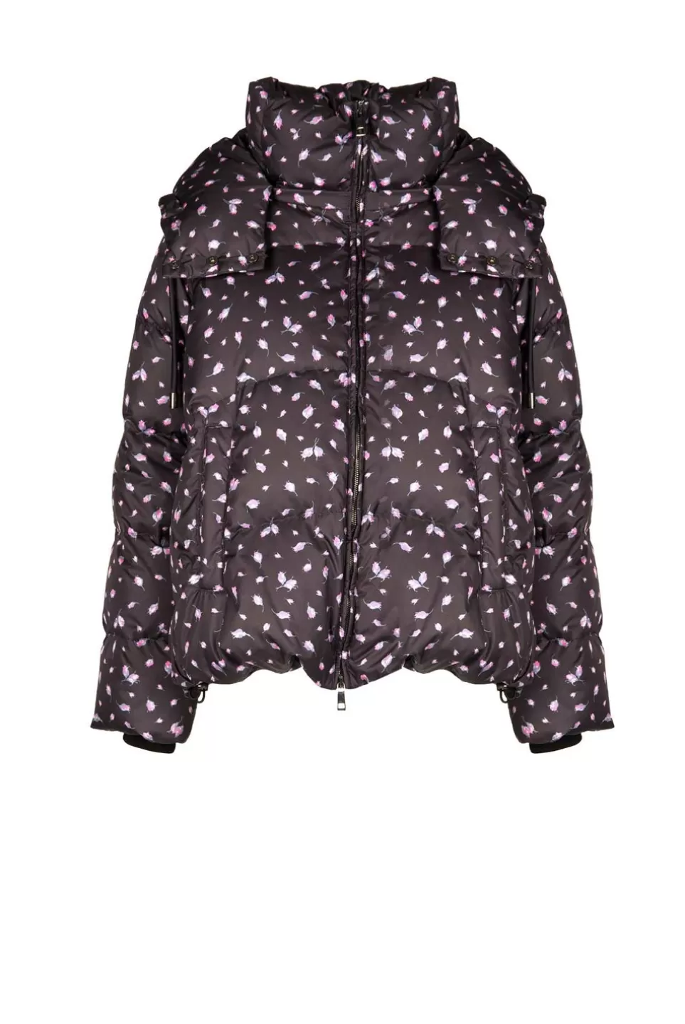 Jackets & Coats | Luisa Beccaria Winter Garden Black Printed Puffer