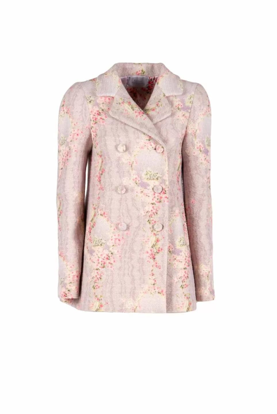 Jackets & Coats | Luisa Beccaria Wool Printed Circle Of Roses Jacket