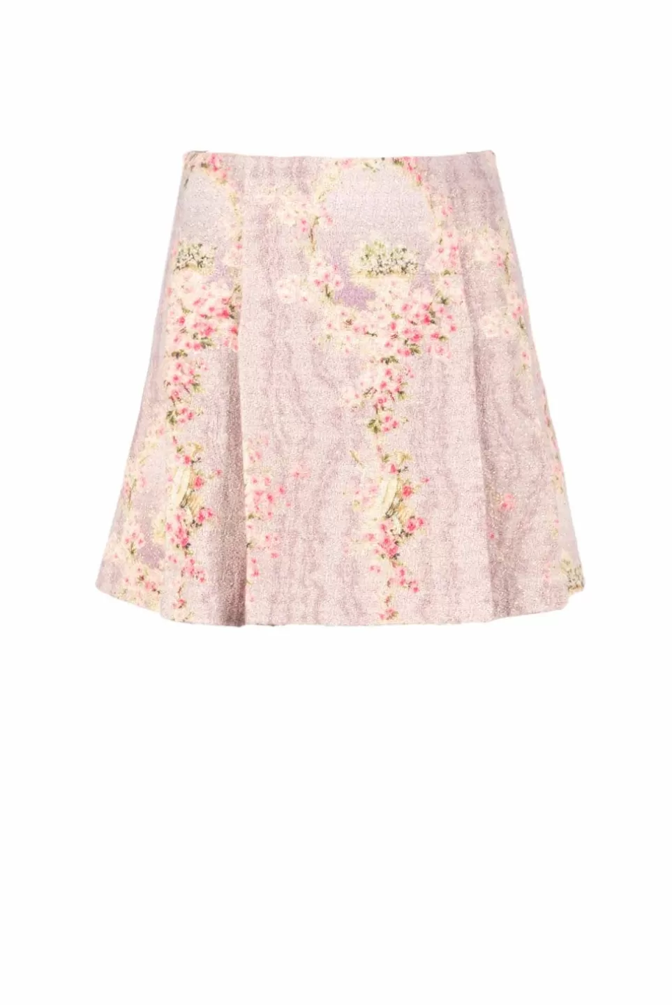 Skirts | Luisa Beccaria Wool Printed Circle Of Roses Mini Skirt